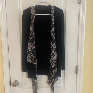 Gypsy 05 Black and Cream Draped Cardigan